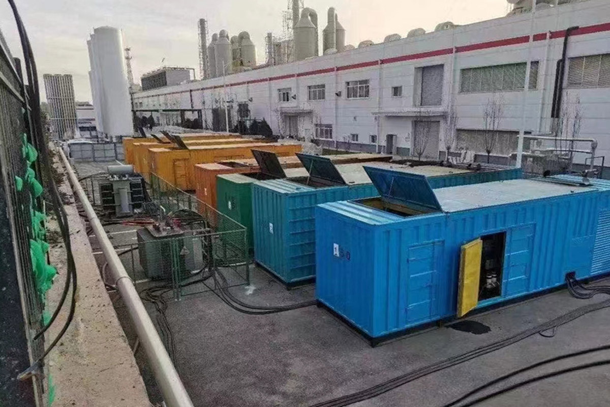 济宁发电机租赁施工现场